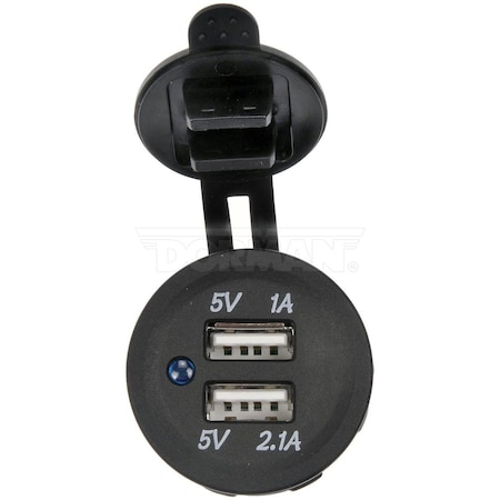 Motormite 12V DC ACCESSORY SOCKET DUAL USB 5V 1A/2 84622